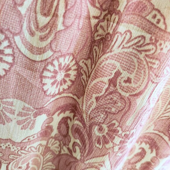 Guess Mauve Vintage 2000s Midi High-Low Dress | Boho Paisley | Size 11 - Picture 10 of 16